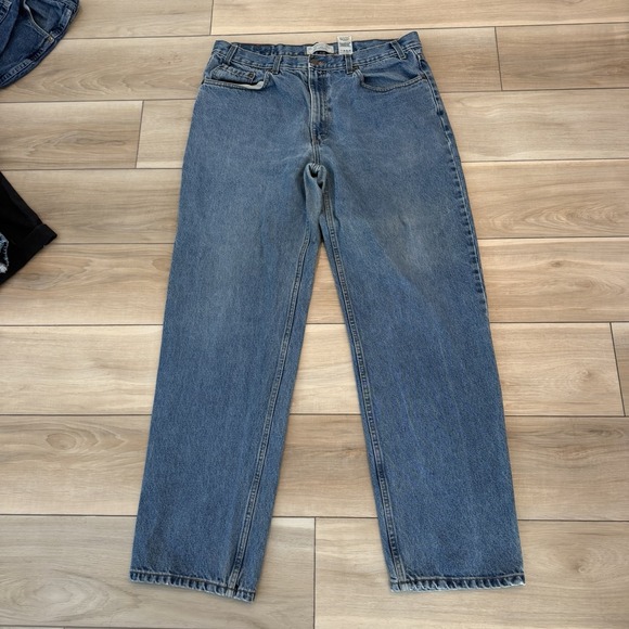 Levi Strauss Signature Relaxed Fit Jeans Men's 38x34 Blue Denim - Picture 4 of 8